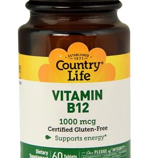 Country Life Vitamin B-12 -- 1000 mcg - 60 Tablets