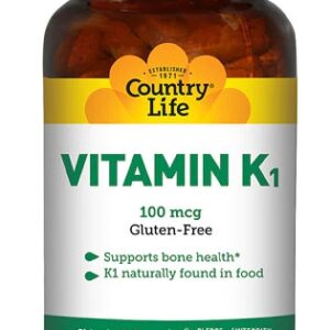 Country Life Vitamin K-1 -- 100 mcg - 100 Tablets