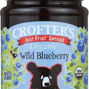 Crofters Organic Just Fruit Spread Wild Blueberry -- 10 oz