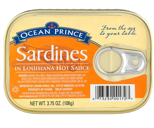 Crown Prince Ocean Prince® Sardines In Louisiana Hot Sauce -- 3.75 oz