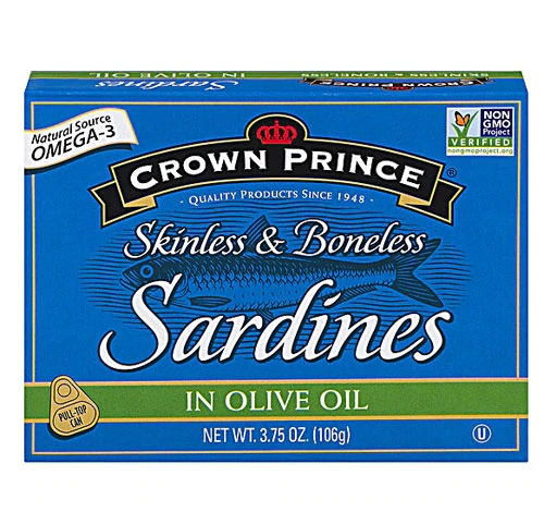 Crown Prince Skinless & Boneless Sardines In Olive Oil -- 3.75 oz