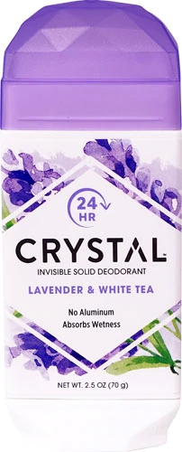 Crystal Invisible Solid Deodorant Lavender & White Tea -- 2.5 oz
