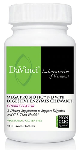 DaVinci Laboratories Mega Probtiotic™ ND with Digestive Enzymes Chewable Cherry -- 90 Chewable Tablets