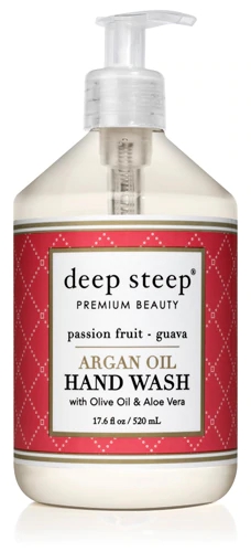 Deep Steep Argan Oil Hand Wash with Olive Oil & Aloe Vera Passion Fruit Guava -- 17.6 fl oz