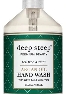 Deep Steep Argan Oil Hand Wash with Olive Oil and Aloe Vera Tea Tree & Mint -- 17.6 fl oz