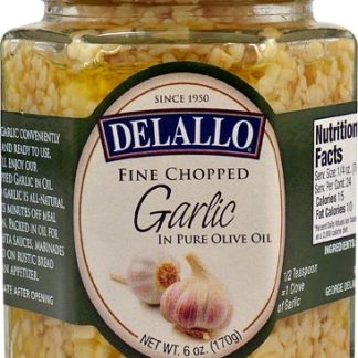 Delallo Garlic Fine Chopped in Pure Olive Oil -- 6 oz