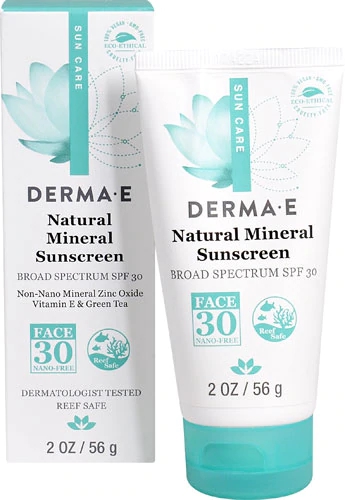 Derma E Natural Mineral Sunscreen Face SPF 30 Oil-Free Face Lotion -- 2 oz