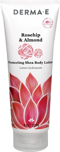 Derma E Protecting Shea Body Lotion Rosehip & Almond -- 8 oz
