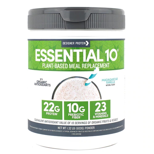Designer Protein Essential 10 Meal Replacement Madagascar Vanilla -- 1.32 lbs
