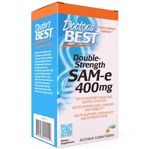 Doctor's Best Double-Strength SAM-e 400 -- 400 mg - 60 Enteric-Coated Table