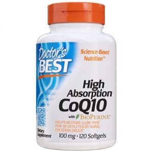 Doctor's Best High Absorption CoQ10 with BioPerine® -- 100 mg - 120 Softgels