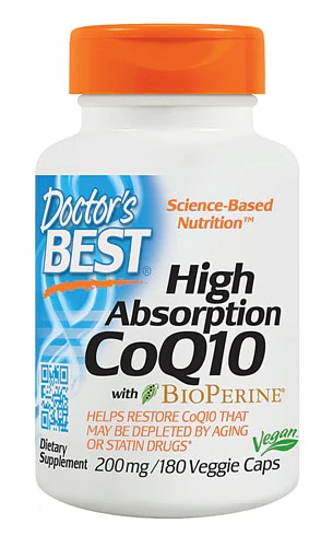 Doctor's Best High Absorption CoQ10 with BioPerine® -- 200 mg - 180 Veggie Caps