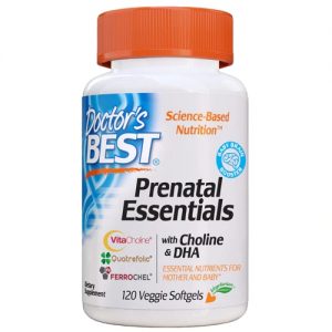 Doctor's Best Prenatal Essentials with Choline & DHA -- 120 Veggie Softgels