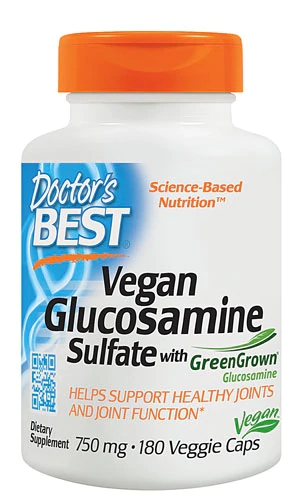 Doctor's Best Vegan Glucosamine Sulfate with GreenGrown® -- 750 mg - 180 Veggie Caps