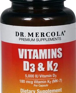 Dr. Mercola Vitamins D3 & K2 -- 30 Capsules