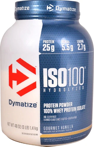Dymatize ISO100™ Hydrolyzed 100% Whey Protein Isolate Gourmet Vanilla -- 3 lbs