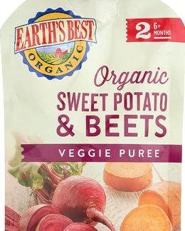 Earth's Best Organic Baby Food Puree Sweet Potato & Beets -- 3.5 oz
