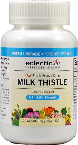 Eclectic Institute Milk Thistle -- 600 mg - 120 Vegetarian Capsules