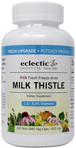 Eclectic Institute Milk Thistle -- 600 mg - 240 Non-GMO Veg Caps