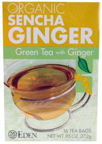 Eden Foods Organic Sencha Ginger Green Tea Ginger -- 16 Tea Bags