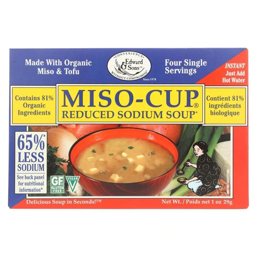 Edward & Sons Miso-Cup Soup Gluten Free Reduced Sodium -- 4 Pack