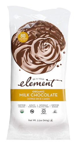 Element Organic Dipped Rice Cakes Milk Chocolate -- 3.5 oz