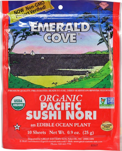 Emerald Cove Organic Pacific Sushi Nori -- 0.9 oz