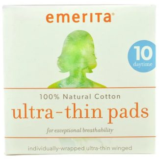 Emerita Ultra-Thin Pads for Daytime -- 10 Pads