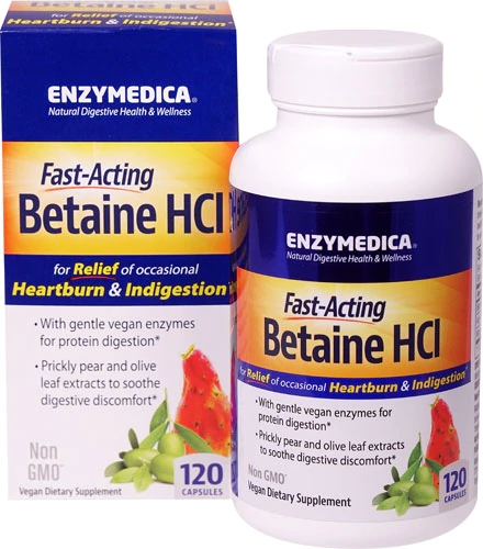 Enzymedica Betaine HCl -- 120 Capsules