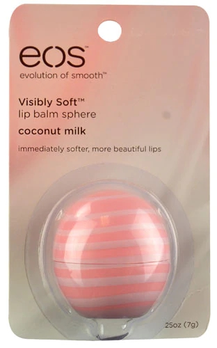 EOS Lip Balm Sphere Visibly Soft™ Coconut Milk -- 0.25 oz