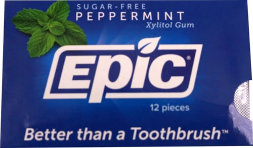 Epic Dental Xylitol Gum Peppermint -- 12 Pieces