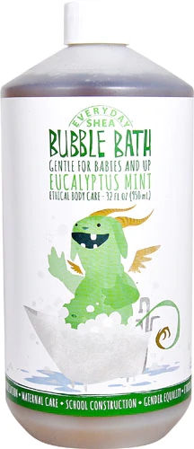 Everyday Shea Bubble Bath Gentle for Babies & Up Eucalyptus Mint -- 32 fl oz