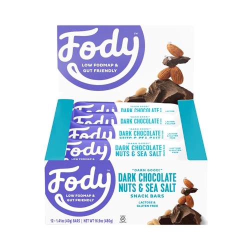 Fody Foods Food Bars Low Fodmap Dark Chocolate Nuts & Sea Salt -- 12 Bars