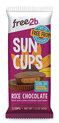 Free2b Sun Cups with SunButter Gluten & Dairy Free Chocolate -- 2 Cups