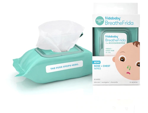 Fridababy BreatheFrida the Boogerwiper Tissue + Chest Rub -- 30 Wipes