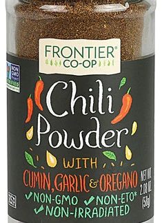 Frontier Co-Op Chili Powder with Cumin Garlic & Oregano -- 2.08 oz