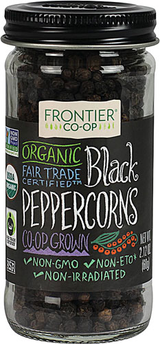 Frontier Co-Op Organic Black Peppercorns Whole -- 2.12 oz