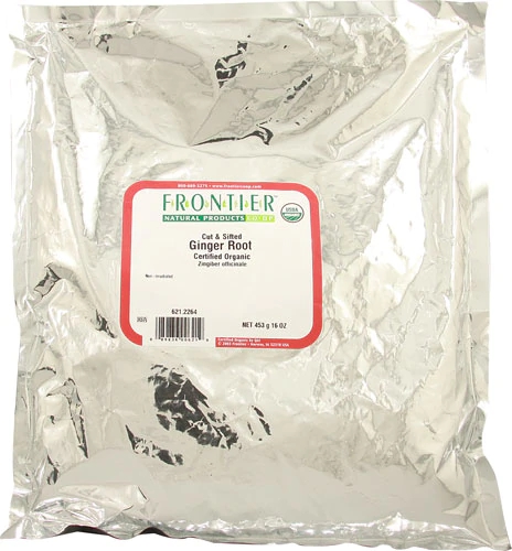 Frontier Natural Products Organic Ginger Root Cut and Sifted -- 1 lb