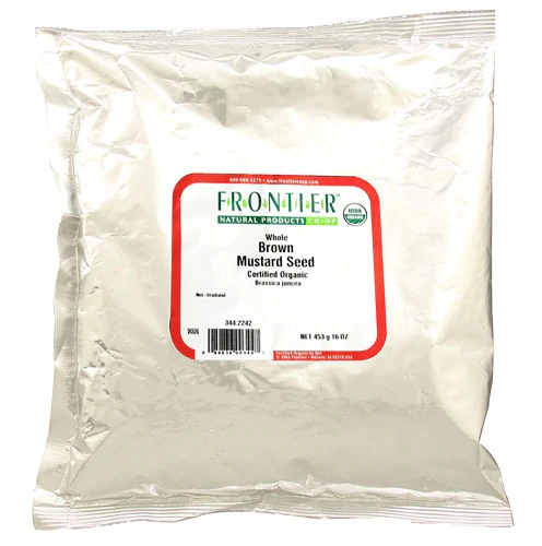 Frontier Natural Products Organic Whole Mustard Seed Brown -- 1 lb