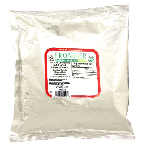 Frontier Natural Products Organic Fair Trade Certified Hibiscus Flower Cut & Sifted -- 16 oz