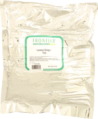 Frontier Natural Products Tea Lemon Ginger -- 16 oz