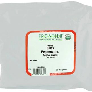 Frontier Natural Products Whole Organic Black Peppercorns -- 16 oz