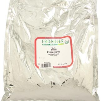 Frontier Natural Products Organic White Peppercorns Whole -- 1 lb