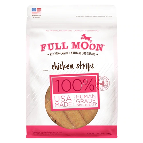 Full Moon Kitchen-Crafted Natural Dog Treat Strips Chicken -- 12 oz