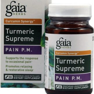 Gaia Herbs Curcumin Synergy™ Turmeric Supreme Pain P.M. -- 30 Vegetarian Liquid Phtyo-Caps