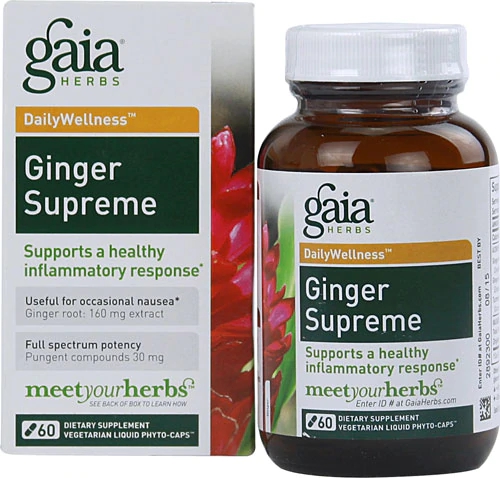 Gaia Herbs DailyWellness™ Ginger Supreme -- 60 Vegetarian Liquid Phyto-Caps™