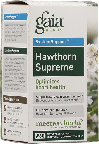 Gaia Herbs SystemSupport™ Hawthorn Supreme -- 60 Vegetarian Capsules