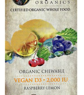 Garden of Life mykind Organics Chewable Vegan D3 Raspberry Lemon -- 2000 IU - 30 Vegan Tablets