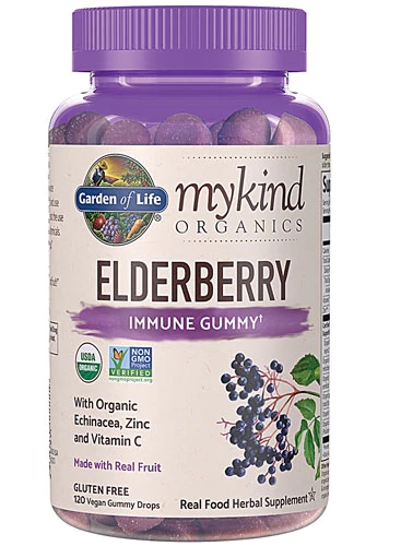 Garden of Life mykind Organics Immune Gummy Elderberry -- 120 Gummies