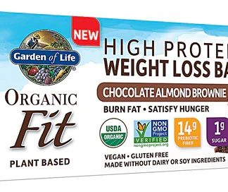Garden of Life Organic Fit High Protein Weight Loss Bar Chocolate Almond Brownie -- 12 Bars